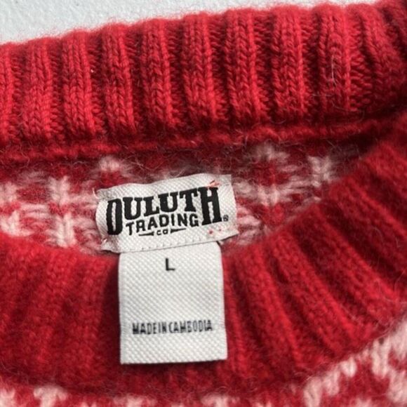 Duluth Trading Company Red Nordic sweater - Picture 7 of 7
